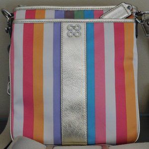Coach Legacy Stripe Satin Swingpack Crossb…